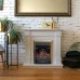 RealFlame Электрокамин Andrea WT фактурный белый с очагом Majestic Lux Brass