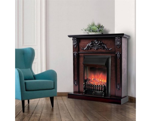 RealFlame Электрокамин Anita Corner AO античный дуб с очагом Fobos Lux Black