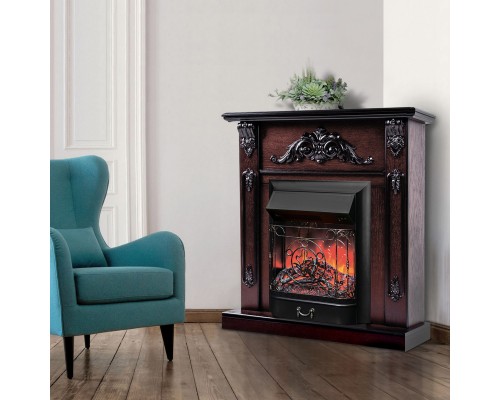 RealFlame Электрокамин Anita Corner AO античный дуб с очагом Majestic Lux Black