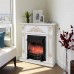 RealFlame Электрокамин Anita Corner WT дуб белый с золотой патиной с очагом Fobos Lux Black