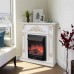 RealFlame Электрокамин Anita Corner WT дуб белый с золотой патиной с очагом Majestic Lux Black
