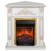 RealFlame Электрокамин Anita Corner WT дуб белый с золотой патиной с очагом Majestic Lux Brass