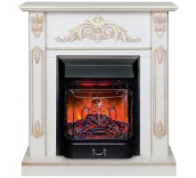 RealFlame Электрокамин Anita WT дуб белый с золотой патиной с очагом Majestic Lux Black RC