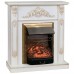 RealFlame Электрокамин Anita WT дуб белый с золотой патиной с очагом Majestic Lux Brass