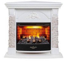 RealFlame Электрокамин Athena Corner GR белый с очагом 3D Firestar 25,5