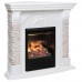 RealFlame Электрокамин Athena Corner GR белый с очагом 3D Olympic