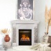 RealFlame Электрокамин Athena Corner GR белый с очагом 3D Olympic