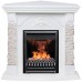RealFlame Электрокамин Athena Corner GR белый с очагом 3D Oregan