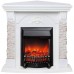RealFlame Электрокамин Athena Corner GR белый с очагом Fobos Lux Black