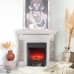 RealFlame Электрокамин Athena Corner GR белый с очагом Fobos Lux Black