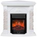 RealFlame Электрокамин Athena Corner GR белый с очагом Majestic Lux Black