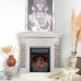RealFlame Электрокамин Athena Corner GR белый с очагом Majestic Lux Black