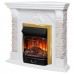 RealFlame Электрокамин Athena Corner GR белый с очагом Majestic Lux Brass