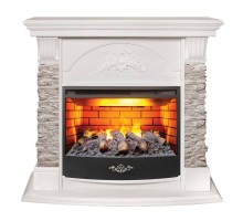 RealFlame Электрокамин Athena GR WT белый с очагом 3D Firestar 25,5