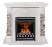 RealFlame Электрокамин Athena GR WT белый с очагом 3D Oregan