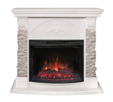 RealFlame Электрокамин Athena GR WT белый с очагом Evrika 25,5 LED