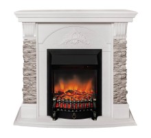 RealFlame Электрокамин Athena GR WT белый с очагом Fobos Lux Black RC