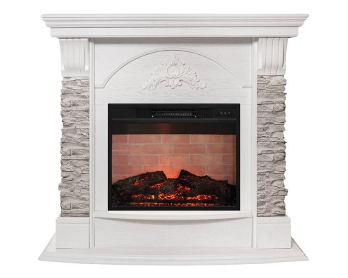 RealFlame Электрокамин Athena GR WT белый с очагом Irvine 24