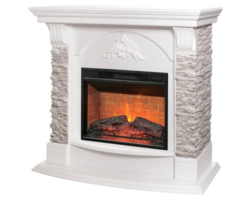 RealFlame Электрокамин Athena GR WT белый с очагом Irvine 24