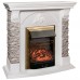 RealFlame Электрокамин Athena GR WT белый с очагом Majestic Lux Brass