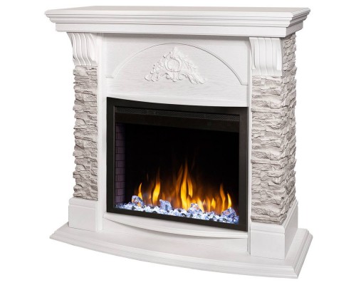 RealFlame Электрокамин Athena GR WT белый с очагом Saphir 25,5