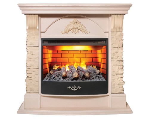 RealFlame Электрокамин Athena WT айвори с очагом 3D Firestar 25,5
