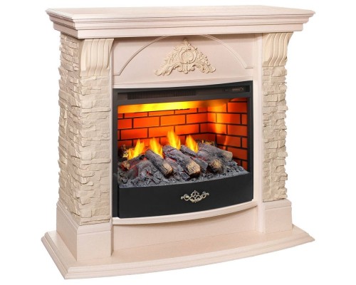 RealFlame Электрокамин Athena WT айвори с очагом 3D Firestar 25,5