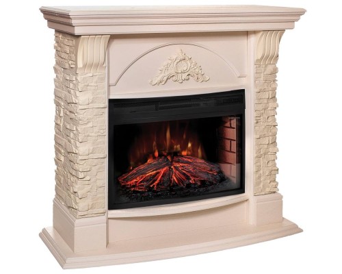 RealFlame Электрокамин Athena WT айвори с очагом Firefield 25 S IR