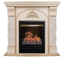 RealFlame Электрокамин Athena WT белый дуб с золотой патиной с очагом 3D Olympic