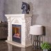 RealFlame Электрокамин Athena WT белый дуб с золотой патиной с очагом 3D Olympic