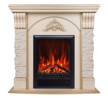 RealFlame Электрокамин Athena WT белый дуб с золотой патиной с очагом Eugene
