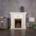 RealFlame Электрокамин Athena WT белый дуб с золотой патиной с очагом Majestic Lux Brass