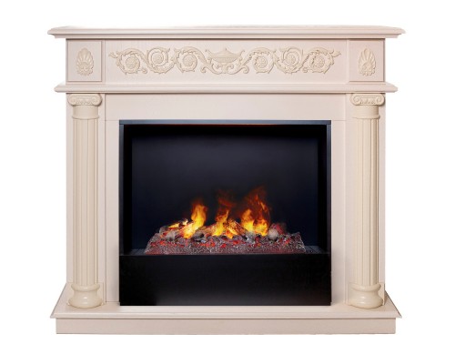 RealFlame Электрокамин Attica WT айвори с очагом 3D Cassette 630