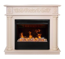 RealFlame Электрокамин Attica WT айвори с очагом 3D Helios 26 SBG