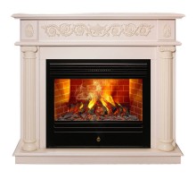 RealFlame Электрокамин Attica WT айвори с очагом 3D Novara