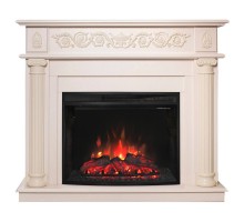 RealFlame Электрокамин Attica WT айвори с очагом Evrika 25,5 LED