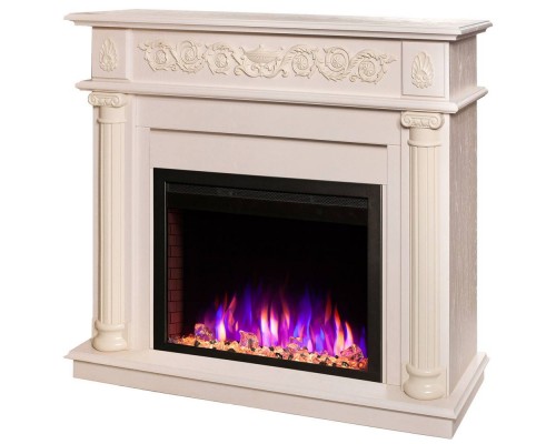 RealFlame Электрокамин Attica WT айвори с очагом Saphir 25,5 RealFlame Электрокамин Attica WT айвори с очагом Saphir 25,5