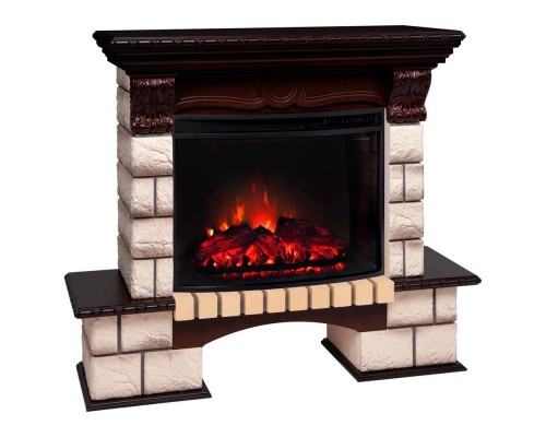 RealFlame Электрокамин Bolero 25,5 NT орех с очагом Evrika 25,5 LED
