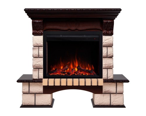RealFlame Электрокамин Bolero 25,5 NT орех с очагом Saphir 25,5