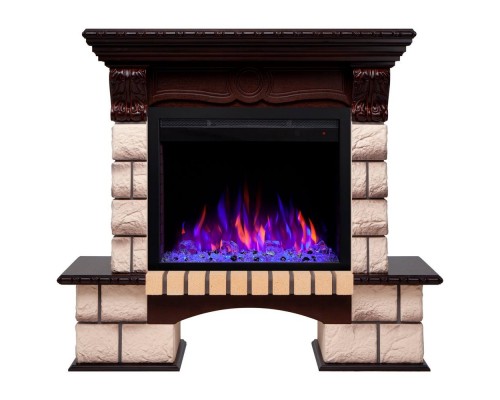 RealFlame Электрокамин Bolero 25,5 NT орех с очагом Saphir 25,5
