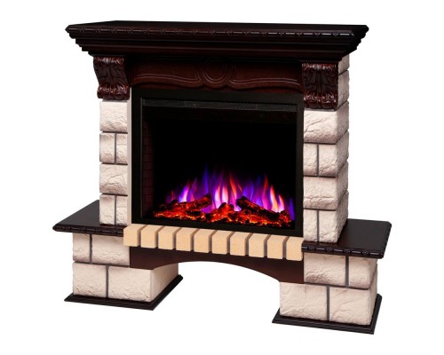 RealFlame Электрокамин Bolero 25,5 NT орех с очагом Saphir 25,5