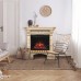 RealFlame Электрокамин Bolero WT белый дуб с золотой патиной с очагом Evrika 25,5 LED