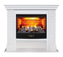 RealFlame Электрокамин Brixton 25,5 WT белый с очагом 3D Firestar 25,5