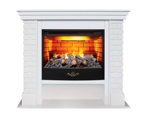 RealFlame Электрокамин Brixton 25,5 WT белый с очагом 3D Firestar 25,5 RealFlame Электрокамин Brixton 25,5 WT белый с очагом 3D Firestar 25,5