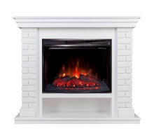 RealFlame Электрокамин Brixton 25,5 WT белый с очагом Evrika 25,5 LED