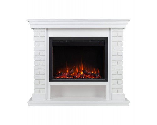 RealFlame Электрокамин Brixton 25,5 WT белый с очагом Saphir 25,5 RealFlame Электрокамин Brixton 25,5 WT белый с очагом Saphir 25,5