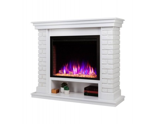 RealFlame Электрокамин Brixton 25,5 WT белый с очагом Saphir 25,5 RealFlame Электрокамин Brixton 25,5 WT белый с очагом Saphir 25,5