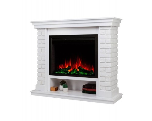 RealFlame Электрокамин Brixton 25,5 WT белый с очагом Saphir 25,5 RealFlame Электрокамин Brixton 25,5 WT белый с очагом Saphir 25,5