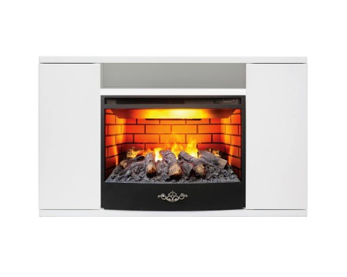 RealFlame Электрокамин Brooklyn 25,5 WT белый с очагом 3D Firestar 25,5