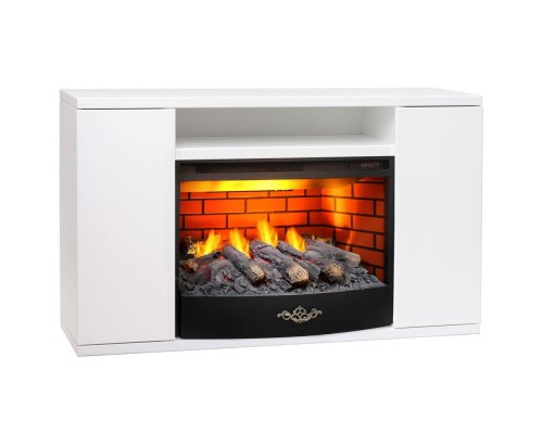 RealFlame Электрокамин Brooklyn 25,5 WT белый с очагом 3D Firestar 25,5